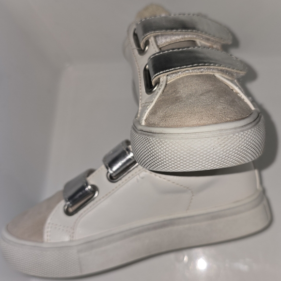 SteveMadden:Trezume Velcro Sneakers Fleece Lined Sparkly Pink Star, Lil Girl's:9 - Picture 9 of 15